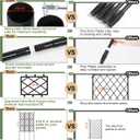 5.25FT Garden Trellis Support Fence,Metal Wall Lattice Climbing Frame for Climbing Plants Outdoor, Black Iron Pipe Fence for Potted Plants Indoor for Ivy Vines Vegetable Flower, Patio, Lawn, Yard
