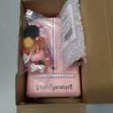 Civaner 17 Pieces Dollhouse Refrigerator Mini Fridge Toy with Christmas Mini Food Set Dollhouse Kitchen Furniture Food Toy Miniatures Kitchen Decoration Bottle Fruit Dessert for People (Lovely Style)