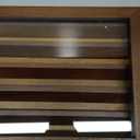 Knife Display Case, Knife Collection Display Holder with Glass Lid, 3-Layer Wooden Pocket Knife Case with Drawers