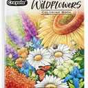 Crayola Wildflower Coloring Book (40 Pages), Premium Adult Coloring Pages, for Stress Relief and Relaxation, Gift for Adults