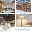HJFF Led Light Bulb 500W Equivalent 7500 Lumen 5000K Waterproof E26/E27 Medium Base 60W led Bulb for Outdoor Indoor Lamp Area Garage Warehouse Workshop Street Backyard