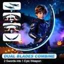 2-Pack 7 Colors Transforming Light Up Sword for Adults Kids 8+