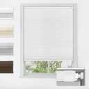 LazBlinds No Drill Cordless Cellular Shades, 29.5" W x 48" H, White