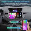 4G+64G Car Radio Stereo for Honda CRV 2012 2013 2014 2015 2016 Android 13, 9 Inch IPS Touch Screen CRV Car Stereo with Wireless Carplay/Android Auto, DSP, Bluetooth, Backup Camera, SWC, Built-in GPS
