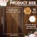 Briwooody Wedding Seating Chart Board Display 24x18 Welcome Please Find Your Seat Acrylic Table Seating Chart Board for Wedding Reception Display(Clear)
