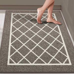 BEQHAUSE Kitchen Rugs Non Slip Kitchen Mats for Floor Machine Washable Absorbent Kitchen Carpet with TPR Non Slip Backing 32"x48" Brown