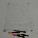  Clear Monthly Planner With 4 Markers