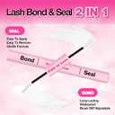 Lash Cluster Glue Set - 150H Strong Hold Waterproof Adhesive Eyelash Glue,Bond & Seal 2x5ml+5ml + 1x0.24oz Lash Glue for DIY Cluster Lashes, Home Use, Beginners & Pros (White, 3-Pack)