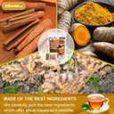 EBANKJ Turmeric and Cinnamon Tea Bags - 60 Herbal Tea Bags - Caffeine-Free, Sugar-Free, Naturally Relieves Stress and Boosts Immunity - Handcrafted Health Tea