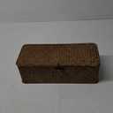 Sumnacon Seagrass Storage Basket with Lid Wicker Storage Baskets with Sections,Small Woven Shelf Basket for Toiletries Tampon, Seagrass Basket for Shelf Bathroom Toilet Table Counter,Coffee (Medium)