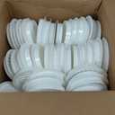 White 4" Round Plastic Soffit Air Vent 50 Pack