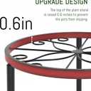 Linpla 5-Pack Decent Metal Plant Stands, Heavy Duty Flower Pot Stands for Multiple Plant, Anti-Rust Iron Plant Pot Shelf, Decoration Racks for Home Indoor and Outdoor (5 Pack Black)