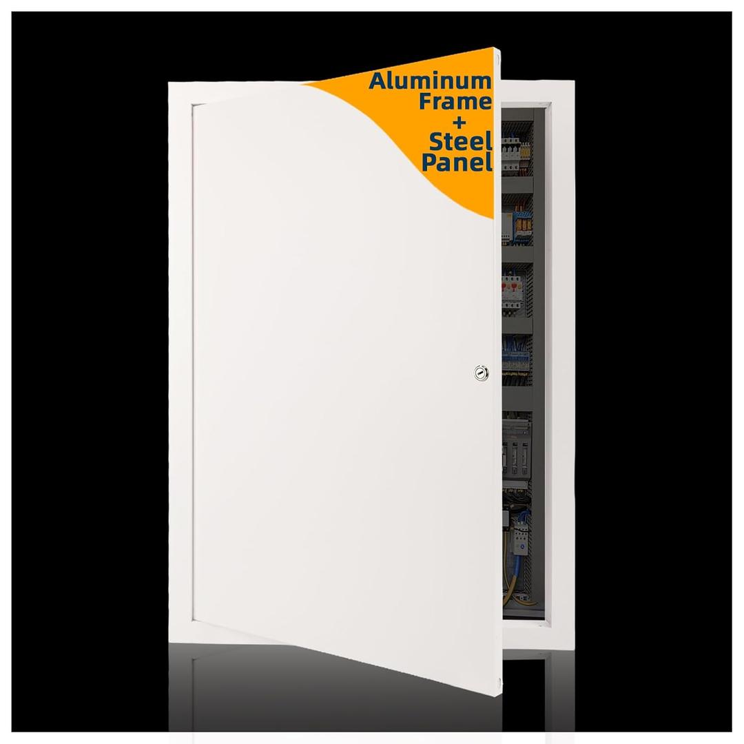 Access Panel for Drywall,14 x 24 Inch Attic Door Plumbing Drywall Access Panel 14x24 Inch Wall Hole Cover Door,Thicken 1mm Metal-Screwdriver Latch