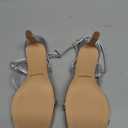 Modatope Strappy Sandals for Women High Heel Open Toe Womens Sandals Silver Heels Sandals Ankle Strap Heels Sandals for Women Size 6.5