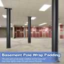 Hollowfly 3.5" Basketball Pole Pads 47.2" Tall Basketball Pole Paddings Weather Resistant Waterproof Garage All Weather Pad for Player Protection and Safety, 0.79'' Thick