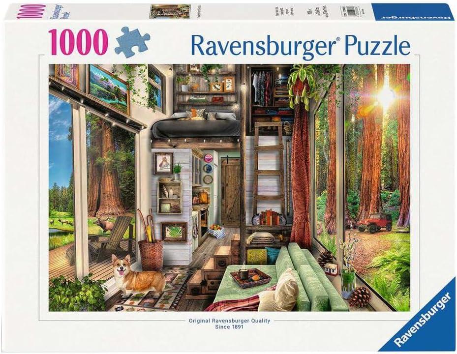 Ravensburger Redwood Forest Tiny House 1000 Piece Jigsaw Puzzle for Adults - 12000634 - Handcrafted Tooling, Made in Germany, Every Piece Fits Together Perfectly