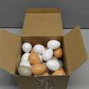 Syhood 48 Pcs Wooden Easter Eggs Fake Eggs Faux Chicken Egg Wooden Egg for Crafts Get Hens to Lay Nesting Home Easter Decor Gifts Kitchen DIY Craft Play (Elegant Color)