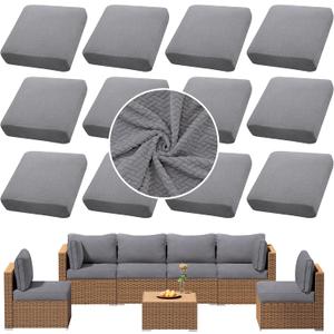 12PCS Patio Cushion Covers.Patio Furniture Couch SeatSlipcovers
Washable Fumiture Protector, Replacement for Sofa SectionalChair Elastic-Bottomed Sofa Chair Cover