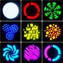 U`King LED Moving Head Light 25W DJ Lights Stage Lighting with 8 GOBO 8 Color by DMX-512 and Sound Activtaed Control Spotlight for Disco Parties Wedding Church Live Show KTV Club (Black-1 piece)