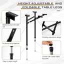 Tandefio Folding Table Legs Adjustable Height 14 Inch Wide Folding Tables Legs Collapsible Durable Metal Furniture for Kitchen, DIY Bar Desk, Coffee Dinner, Home, Tabletops, Table Saw(2 Pcs,14 Inch)