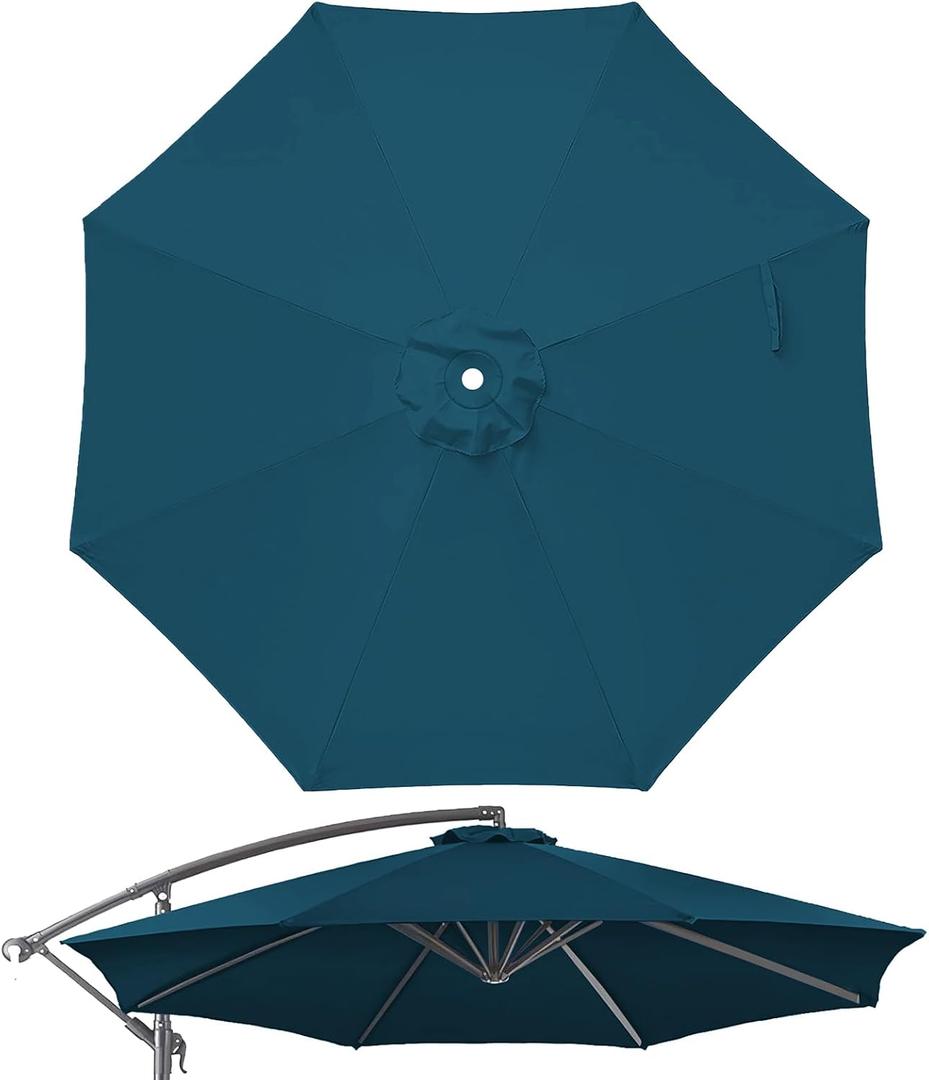 10ft Patio Umbrella Replacement Canopy for 8 ribs, Fits Hanging Offset Cantilever Market Outdoor Patio ShadesCanopy Only