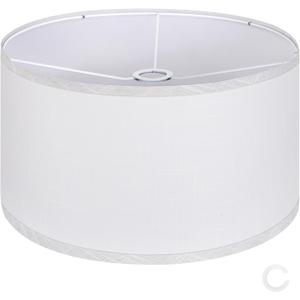 OUTON White Large Drum Lamp Shades for Floor Lamps, 16" Top x 16" Bottom x 9" High, Easy to Assemble, Replacement Linen Lampshades for Table Lamps & Bedside Lamps (1.65" Spider)