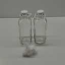 The Dairy Shoppe Heavy Glass Milk Bottles - Jugs with Lids and Silicone Pour Spouts - Clear Milk Containers for Fridge - Reusable Glass Milk Jug Dispenser - Made in USA (64 oz, 2 Pack)