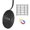 Magnetic Whiteboard Tape for Office,Fine Line Gridding Tape - 1/5 in x 40 yd x 24 mil, High Energy Thin Strip Magnets,Black 120 Feet