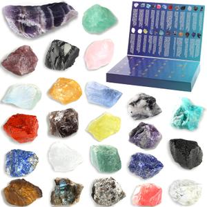 ZHIYUXI Crystal Advent Calendar 2025 Rock Collection Christmas Advent Calendar 2025 Crystals 24 Gemstones Christmas Countdown Calendar Advent Calendars Gem for Adult