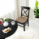 Tromlycs U Shaped Kitchen Chair Seat Cushion Pad for Dining Room Chairs with Ties 15x16 inches Burlap Linen, 1 Count