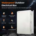 QILIPSU UL94-V0 Outdoor Electrical Box 24.2"x16.4"x9.1" Waterproof Junction Box Weatherproof PC/ABS Alloy Plastic IP66 Project Electric Enclosure Grey Hinged Door