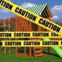 Premium Yellow Caution Tape Roll, 3 inch x 1000 feet, Ideal Use for Danger/Hazardous Areas/Crime Scene Halloween Party Decorations (3-Pack)