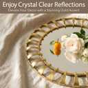 Round Gold Sunburst Mirror Mid-Century Metal Frame Wall Decor 32"