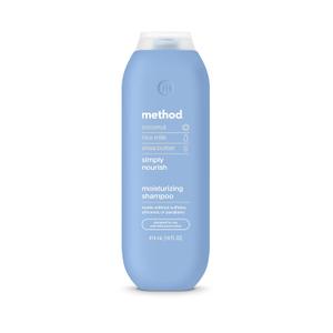 Method Moisturizing Shampoo, Simply Nourish - Hydrates and Revives Dry Hair, Safe for Color-Treated Hair Sulfate Free and Cruelty Free - 14 oz