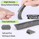ZOMPAGO Strong Adhesive Brush Weather Stripping 0.9in (Tx 0.4in (W) x 33FT, Grey, Door Seal for Sliding Windows & Doors, Soundproof Noise Blocker, Draft Stopper for Garage Door Frame & Exterior Doors