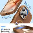 Magnetic for iPhone 15 Pro Max Case[Compatible with MagSafe][Military-Grade Drop Protection][Anti-Yellowing]Shockproof Protective Translucent Matte Cover for iPhone 15 Pro Max Phone Case,Brown