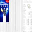 Delamu Cord Hider, 157in Wire Covers for Cords on Wall, Premium Cable Hider Cord Covers for Wires, Cable Management Wire Hiders for TV, Cable Raceway Kit, W0.95 H0.55in, White