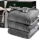 Heated Throw Blanket, Grey