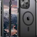 Magnetic for iPhone 13 Pro Max Case, [Compatible with MagSafe][Military Grade Drop Protection][Heavy Duty Protection][Non-Slip][Shockproof] 2-Layer Durable Bumper Phone Case 6.7''-Black