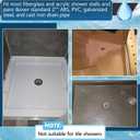 Shower Drain Replacement Kit for Fiberglass & Plastic Shower Pans, Installs from Top Only, Fits 2" Schedule 40 PVC/ABS, Cast Iron & Steel Pipes, 4" to 4.5" Drain Flange Openings, (Brushed Nickel)