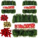 3 Pack 150FT Christmas Garland for Christmas Decoration, Non-Lit Soft Greenery Holiday Decor for Outdoor Indoor Artificial Christmas Twist Garland Home Artificial Greenery Wedding Party Decoration