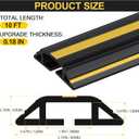 MYFAMIREA 10FT Floor Cord Cover Heavy Duty Cable Cover Protector with 3 Channels Extension PVC Floor Wire Cover Outdoor Cord Hider Management Cord Cover for Wire on Floor for Home Office Outdoor