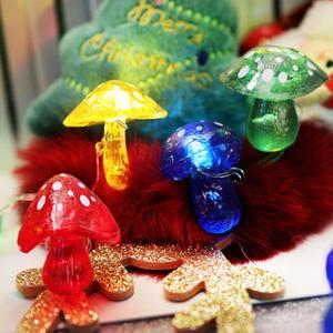 Mushroom Dcor Fairy String Lights-3D Mushroom Lights USB Plug in or Battery Operated 7ft 20 LED with Timer and Dimmer- Mushroom Gifts Cottage Core Decoration for Christmas Bedroom