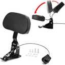 Adjustable Rider Backrest For Harley Davidson, One-Button Angle Adjustment Front Driver Sissy Bar, for Touring Road King Road Glide Street Glide Electra Glide Ultra Limited 2009-2023