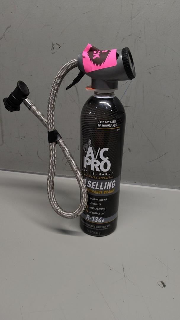 InterDynamics Ultra Synthetic R-1234YF AC Recharge Kit by A/C Pro, AC Leak Sealer with R-1234YF Refrigerant Seals Rubber Leaks, Includes Universal Gauge and YF Snap-Lock Coupler, 14 OZ