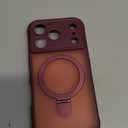 MOCCA Design for iPhone 17 Pro Case, Compatible with Magsafe [Premium Invisible Magnetic Ring Stand] [Military Drop Protection] Full Camera Guard Translucent Matte Slim Phone Cover 6.3",Wine Red