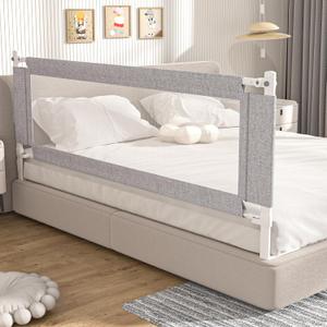 1-Piece Adjustable Height Baby Bed Rail, Kids Safety Guard Rails for Twin Full Queen King Size (1 Side:60")