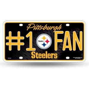 Rico Industries NFL Unisex-Adult #1 Fan Metal License Plate Tag (Team Color)