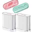 Holy Rose Dental Floss Picks with Dispenser 2 Box, Portable Flossers Case 2 Boxes, Adult Flosser SticksToothpicks 196 Count Sealed Storage is Perfect forFamily,Hotel,Travel for Clean Teeth