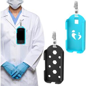 2 Pcs Badge Holder Compatible with Vocera V5000 Smartbadge, Universal Clip Design for Nurses & Healthcare Pros, Protective Case Perfect Nurse Gift for Effortless Smartbadge Carry